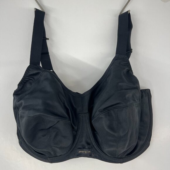 NWT Elomi Energise Black Seamless J Hook Underwire Full Coverage Sports Bra - Picture 7 of 9